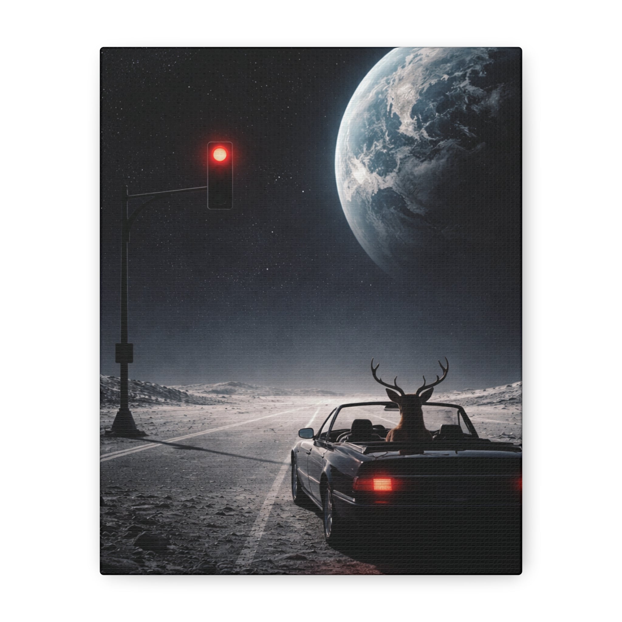 "No Traffic On the Moon" - Matte Canvas, Stretched, 1.25"