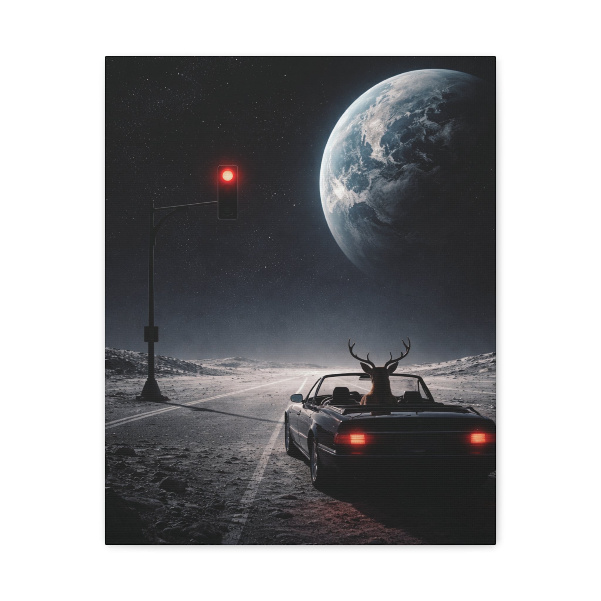 "No Traffic On the Moon" - Matte Canvas, Stretched, 1.25"