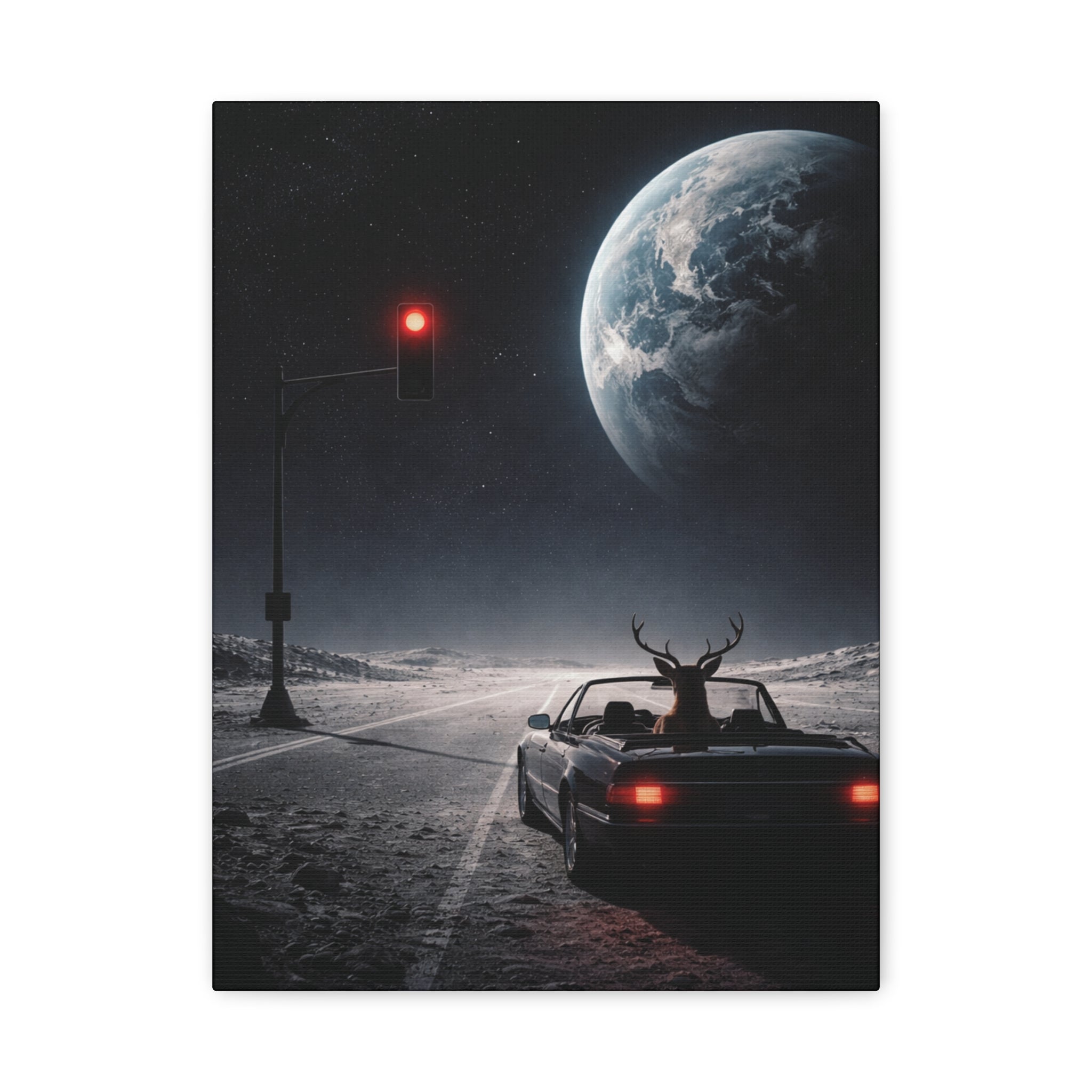 "No Traffic On the Moon" - Matte Canvas, Stretched, 1.25"